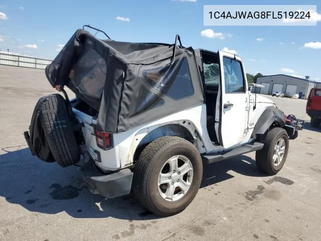 1C4AJWAG8FL519224 2015 Jeep Wrangler Sport