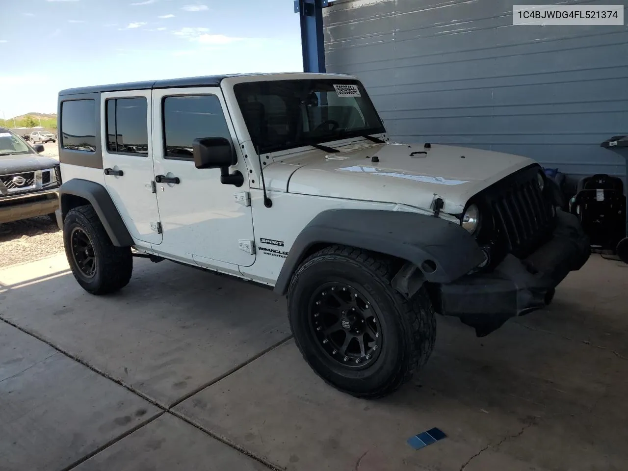 2015 Jeep Wrangler Unlimited Sport VIN: 1C4BJWDG4FL521374 Lot: 59595654