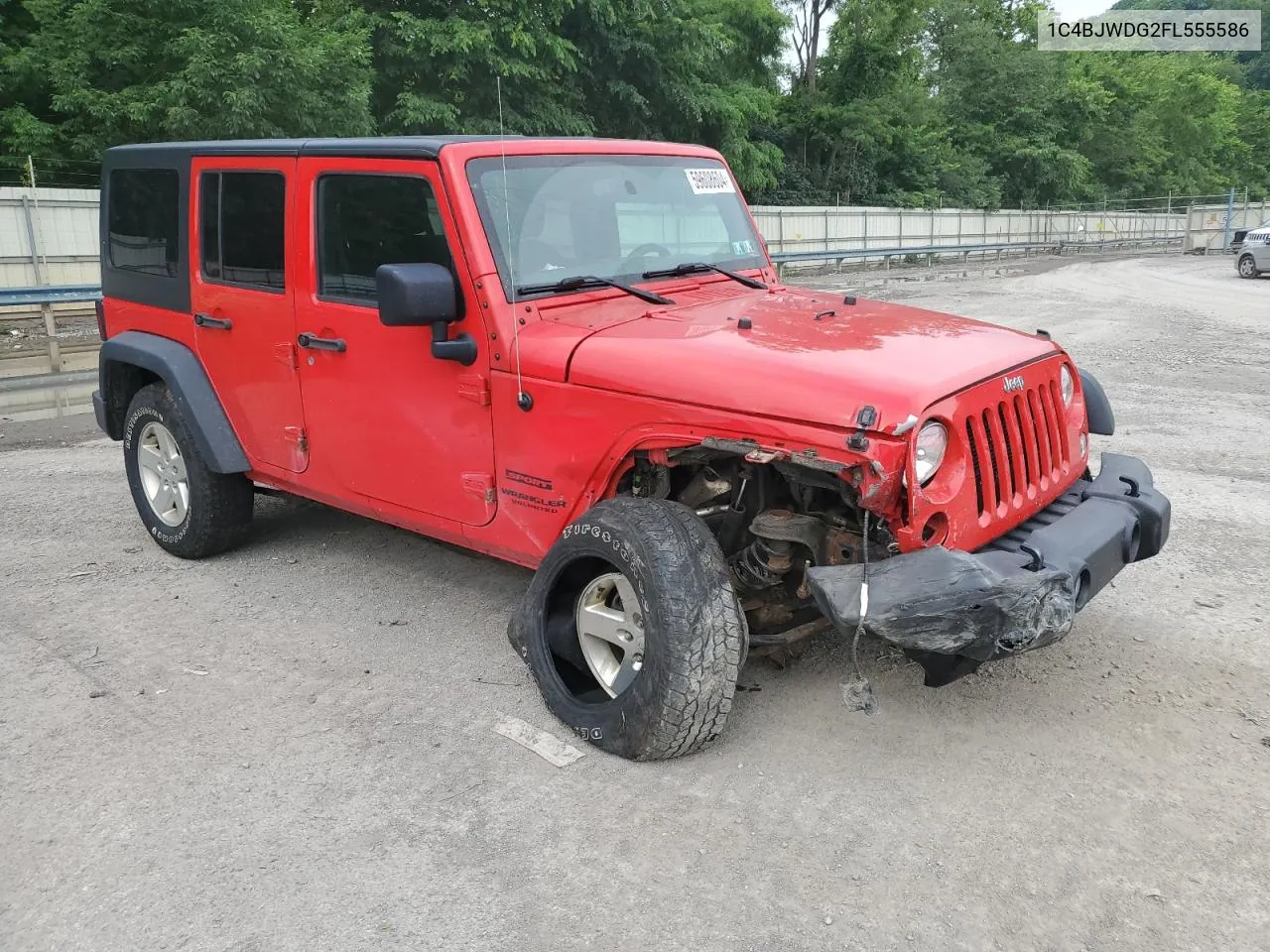 2015 Jeep Wrangler Unlimited Sport VIN: 1C4BJWDG2FL555586 Lot: 59608604