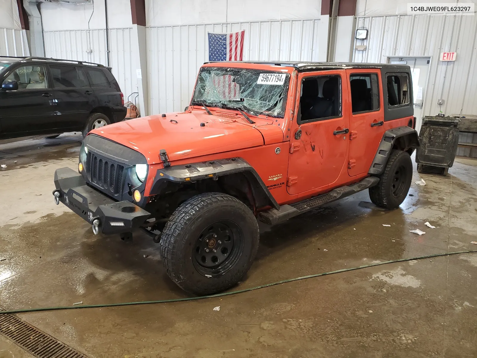 2015 Jeep Wrangler Unlimited Sahara VIN: 1C4BJWEG9FL623297 Lot: 59677194