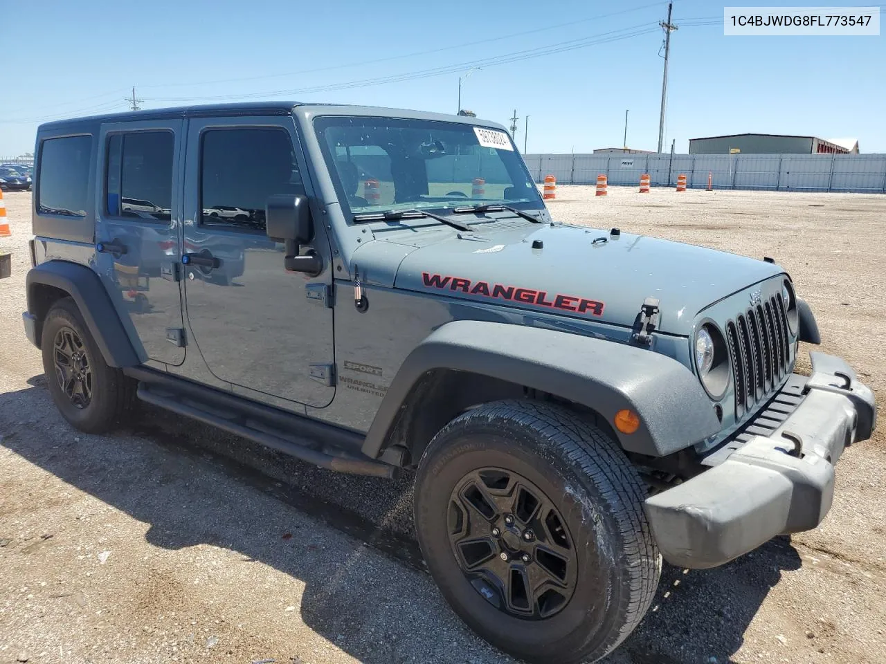 2015 Jeep Wrangler Unlimited Sport VIN: 1C4BJWDG8FL773547 Lot: 59738024