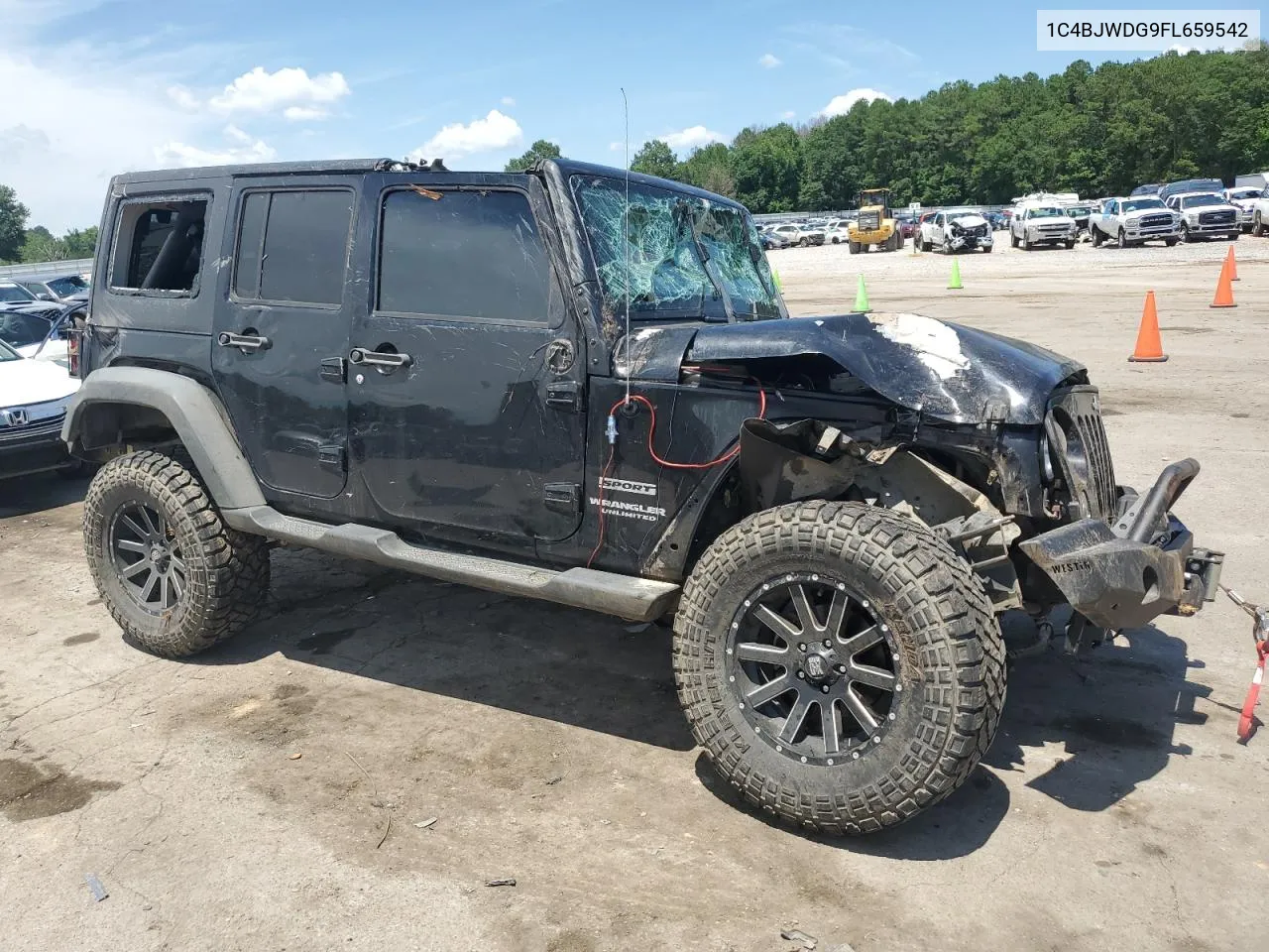 2015 Jeep Wrangler Unlimited Sport VIN: 1C4BJWDG9FL659542 Lot: 59985024