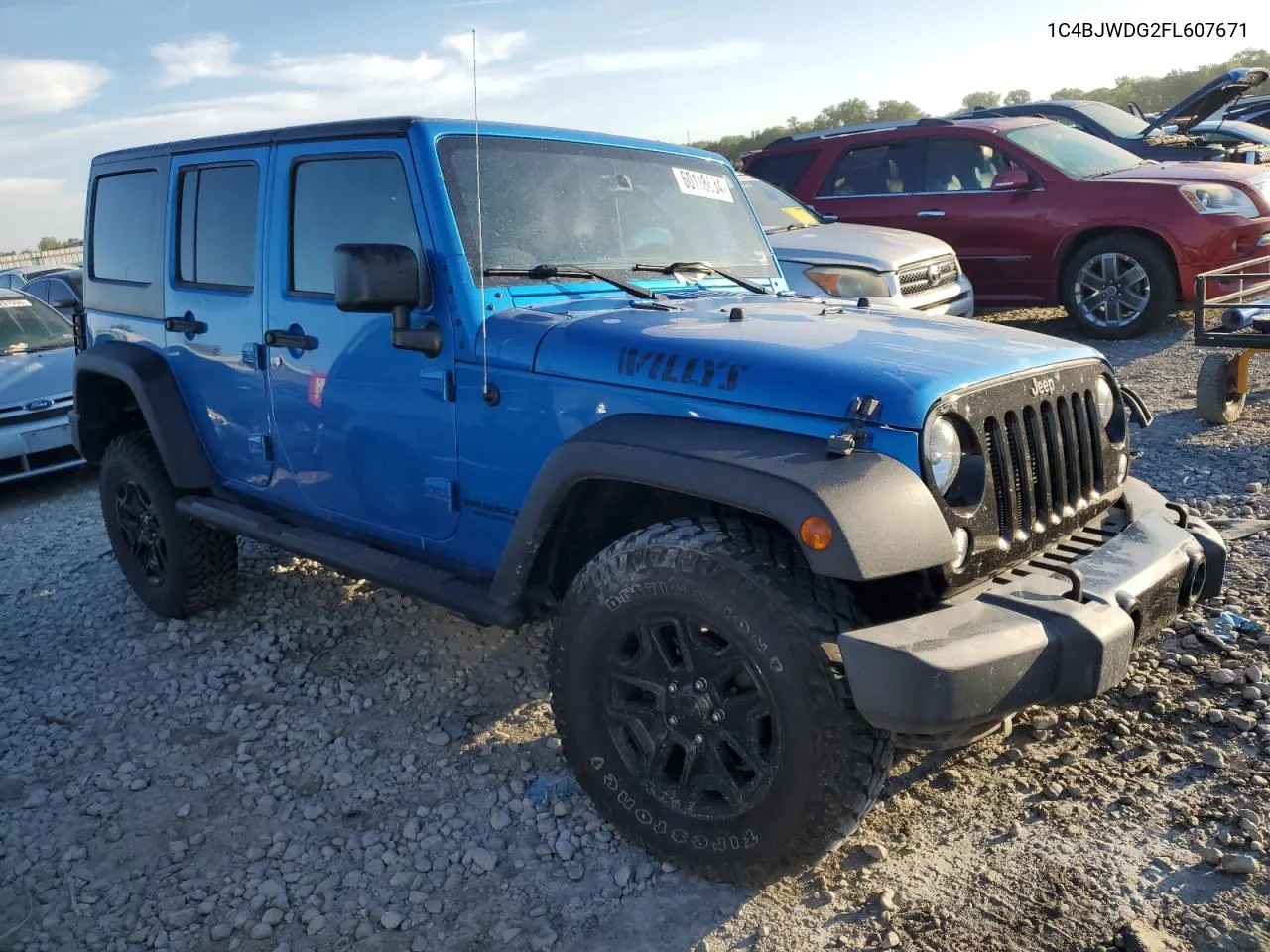 2015 Jeep Wrangler Unlimited Sport VIN: 1C4BJWDG2FL607671 Lot: 60118634