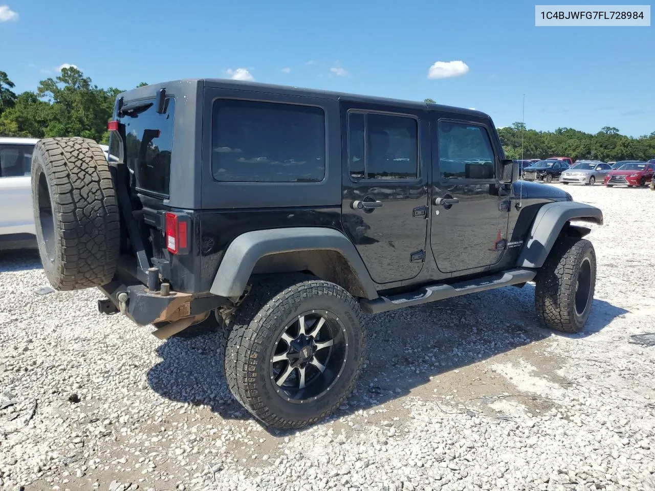 2015 Jeep Wrangler Unlimited Rubicon VIN: 1C4BJWFG7FL728984 Lot: 60169834