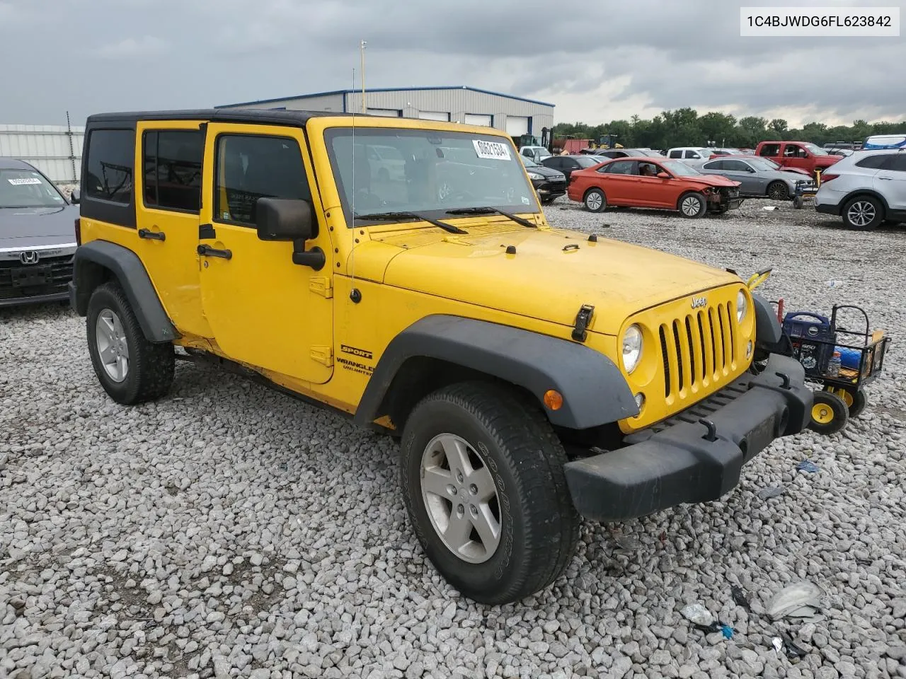 2015 Jeep Wrangler Unlimited Sport VIN: 1C4BJWDG6FL623842 Lot: 60621534