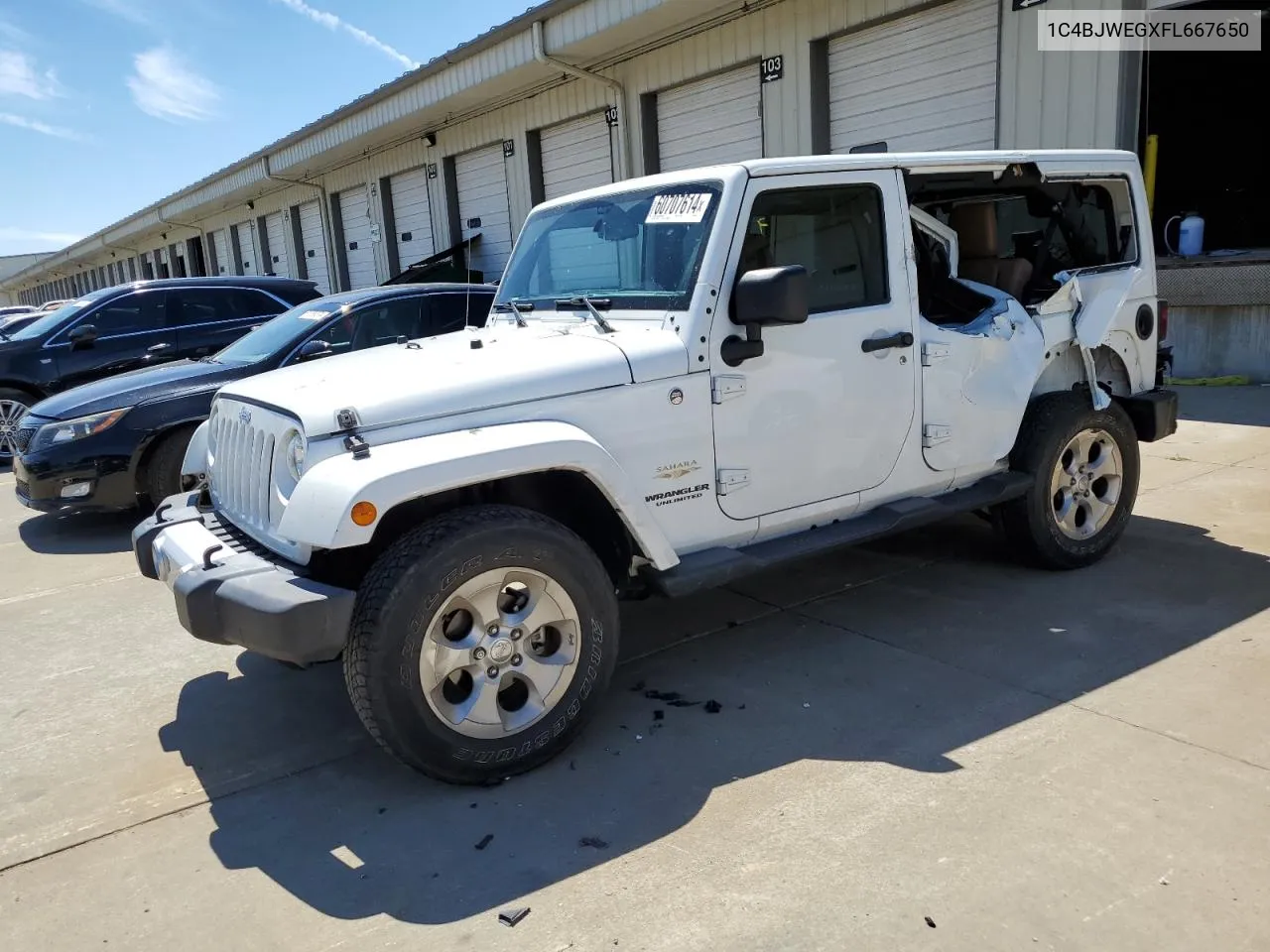 2015 Jeep Wrangler Unlimited Sahara VIN: 1C4BJWEGXFL667650 Lot: 60707614