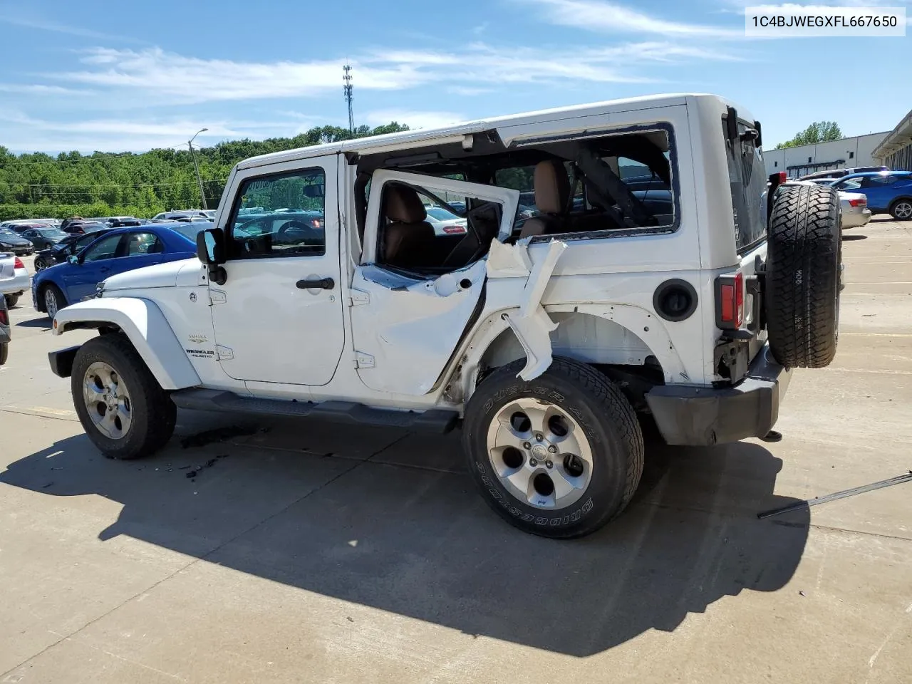 2015 Jeep Wrangler Unlimited Sahara VIN: 1C4BJWEGXFL667650 Lot: 60707614