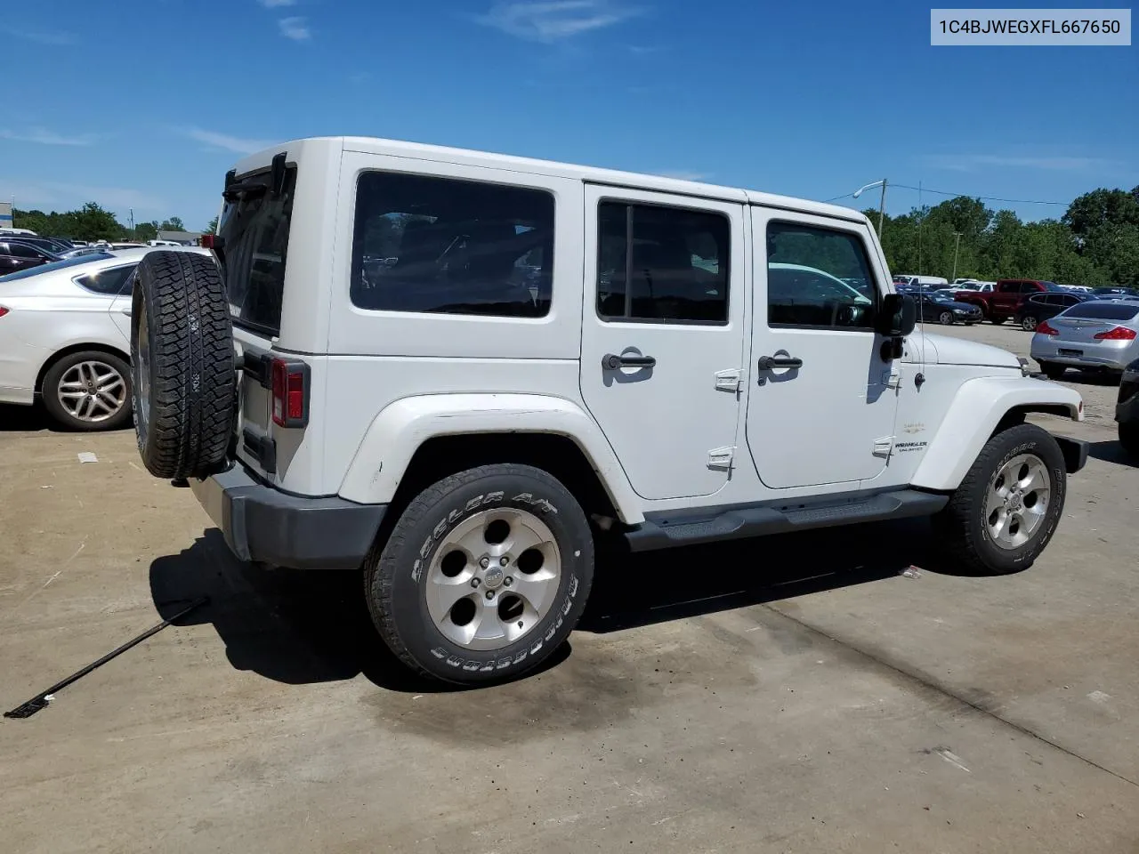 2015 Jeep Wrangler Unlimited Sahara VIN: 1C4BJWEGXFL667650 Lot: 60707614