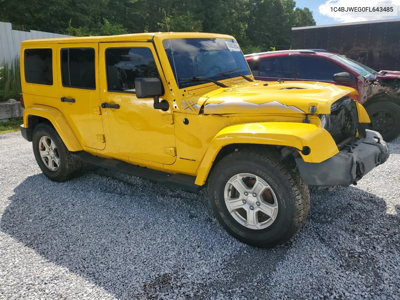 1C4BJWEG0FL643485 2015 Jeep Wrangler Unlimited Sahara