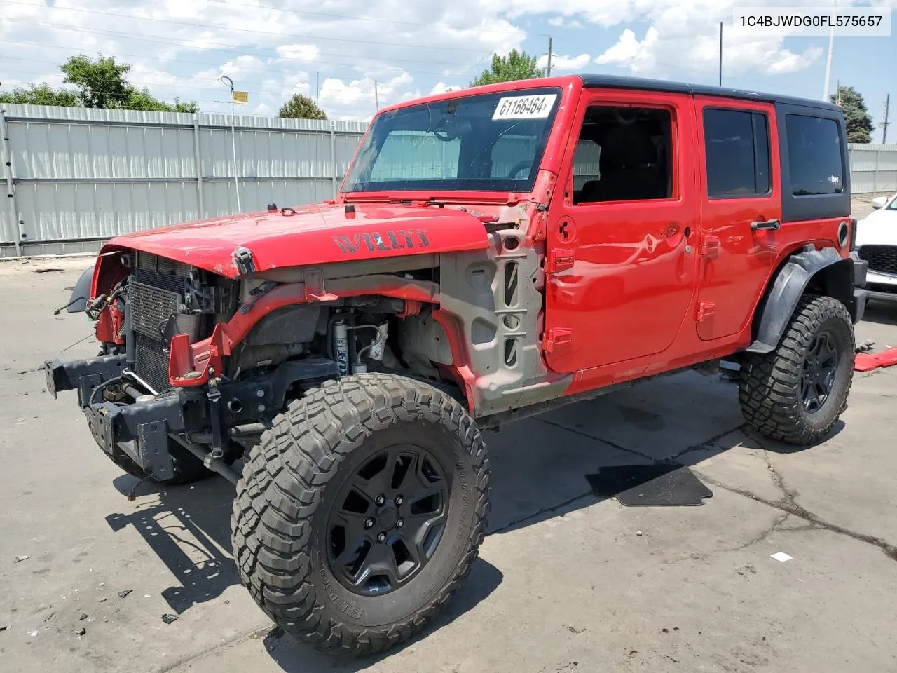 1C4BJWDG0FL575657 2015 Jeep Wrangler Unlimited Sport