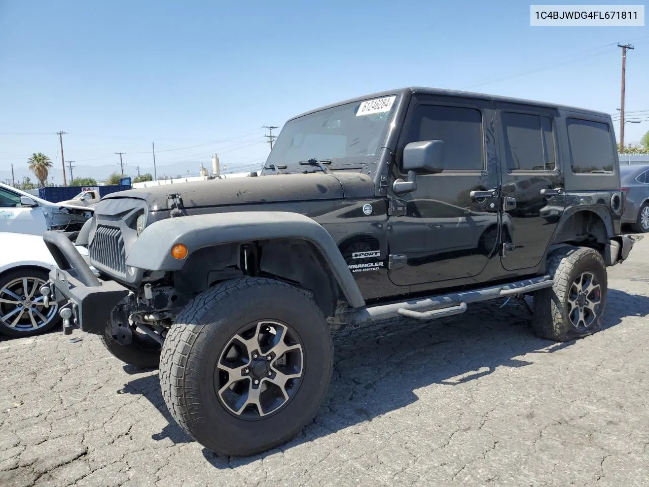 1C4BJWDG4FL671811 2015 Jeep Wrangler Unlimited Sport