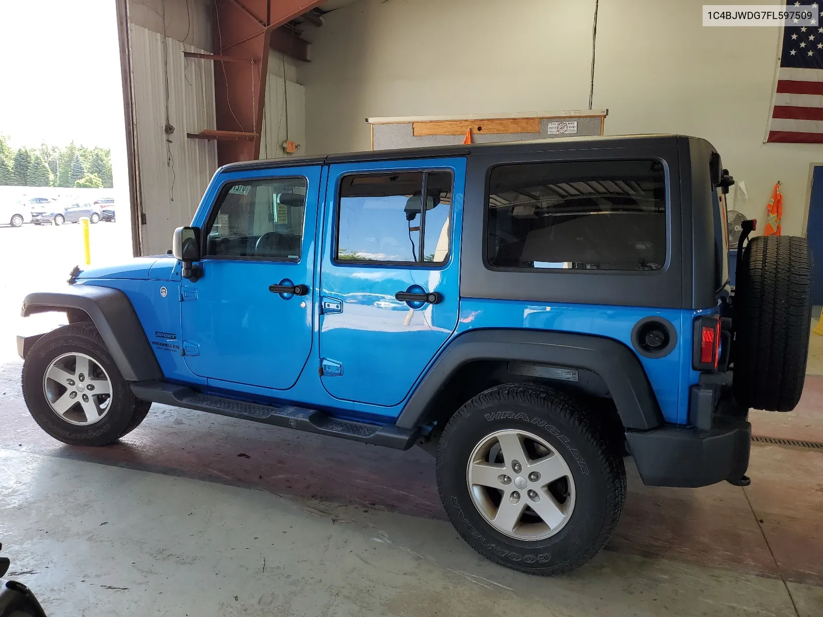 2015 Jeep Wrangler Unlimited Sport VIN: 1C4BJWDG7FL597509 Lot: 61275764