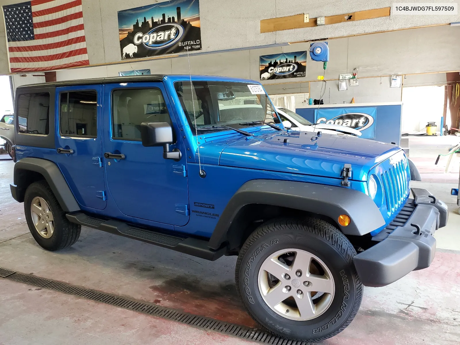 2015 Jeep Wrangler Unlimited Sport VIN: 1C4BJWDG7FL597509 Lot: 61275764