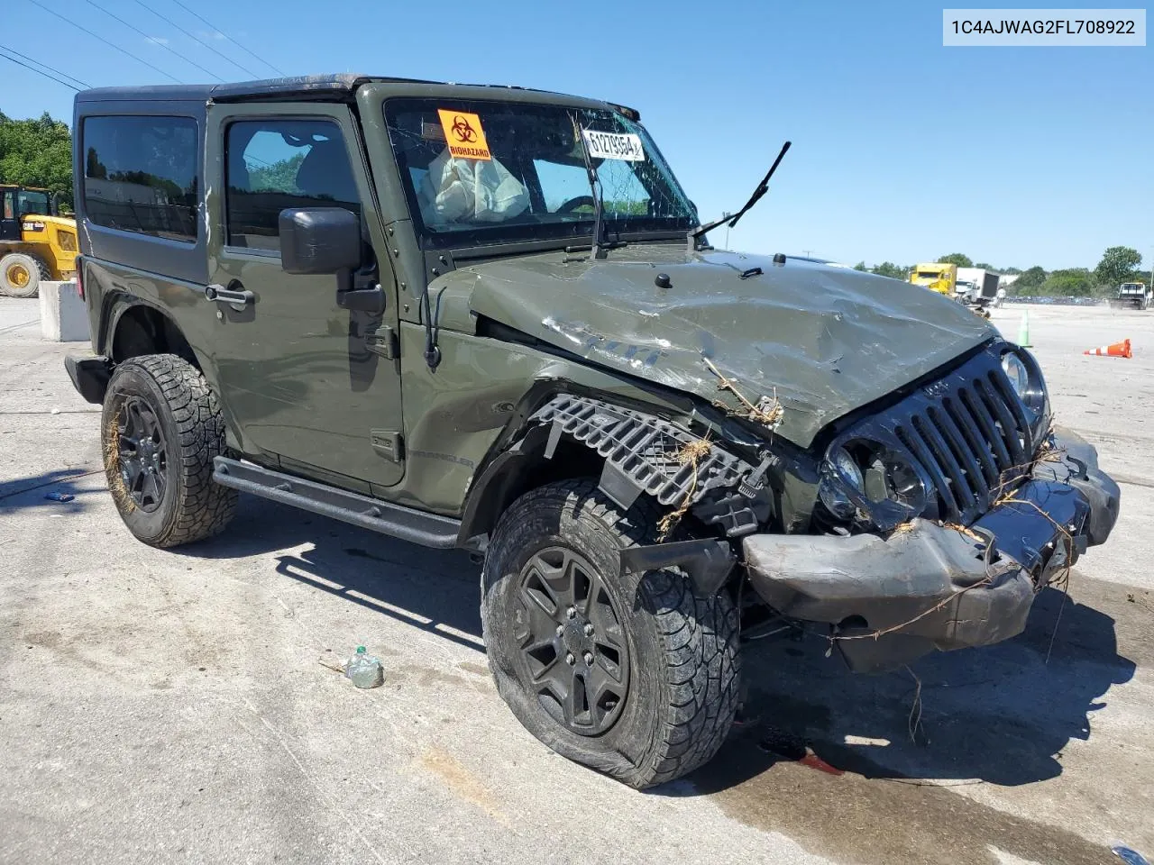 2015 Jeep Wrangler Sport VIN: 1C4AJWAG2FL708922 Lot: 61279354