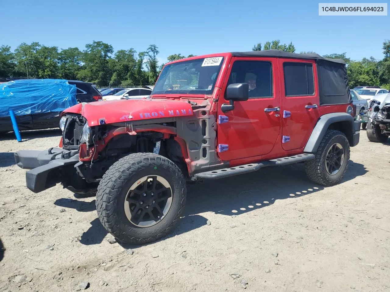 2015 Jeep Wrangler Unlimited Sport VIN: 1C4BJWDG6FL694023 Lot: 61375944