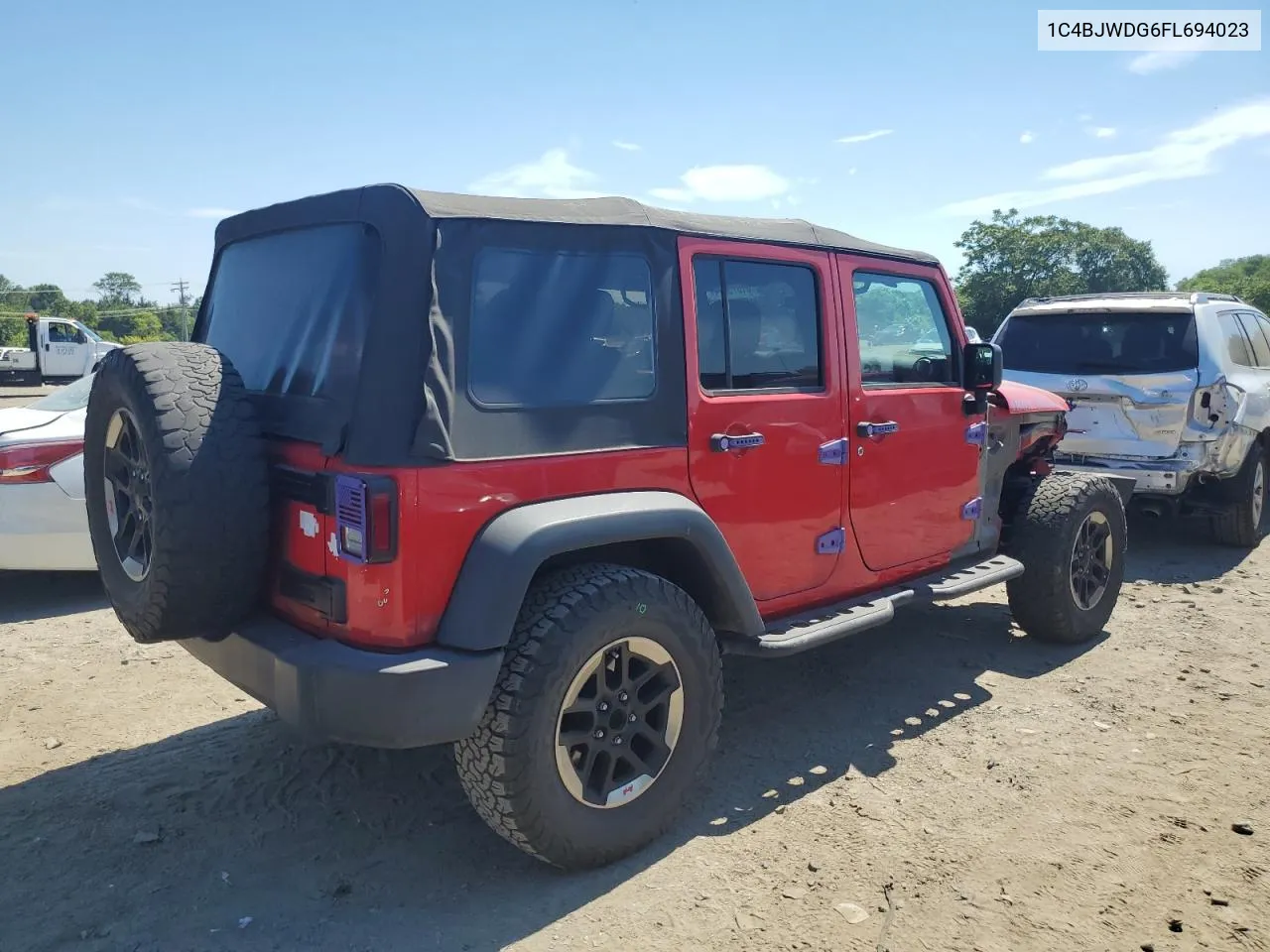 2015 Jeep Wrangler Unlimited Sport VIN: 1C4BJWDG6FL694023 Lot: 61375944