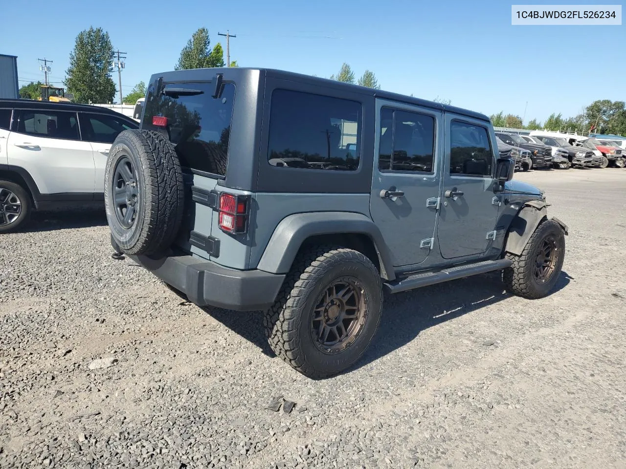 1C4BJWDG2FL526234 2015 Jeep Wrangler Unlimited Sport