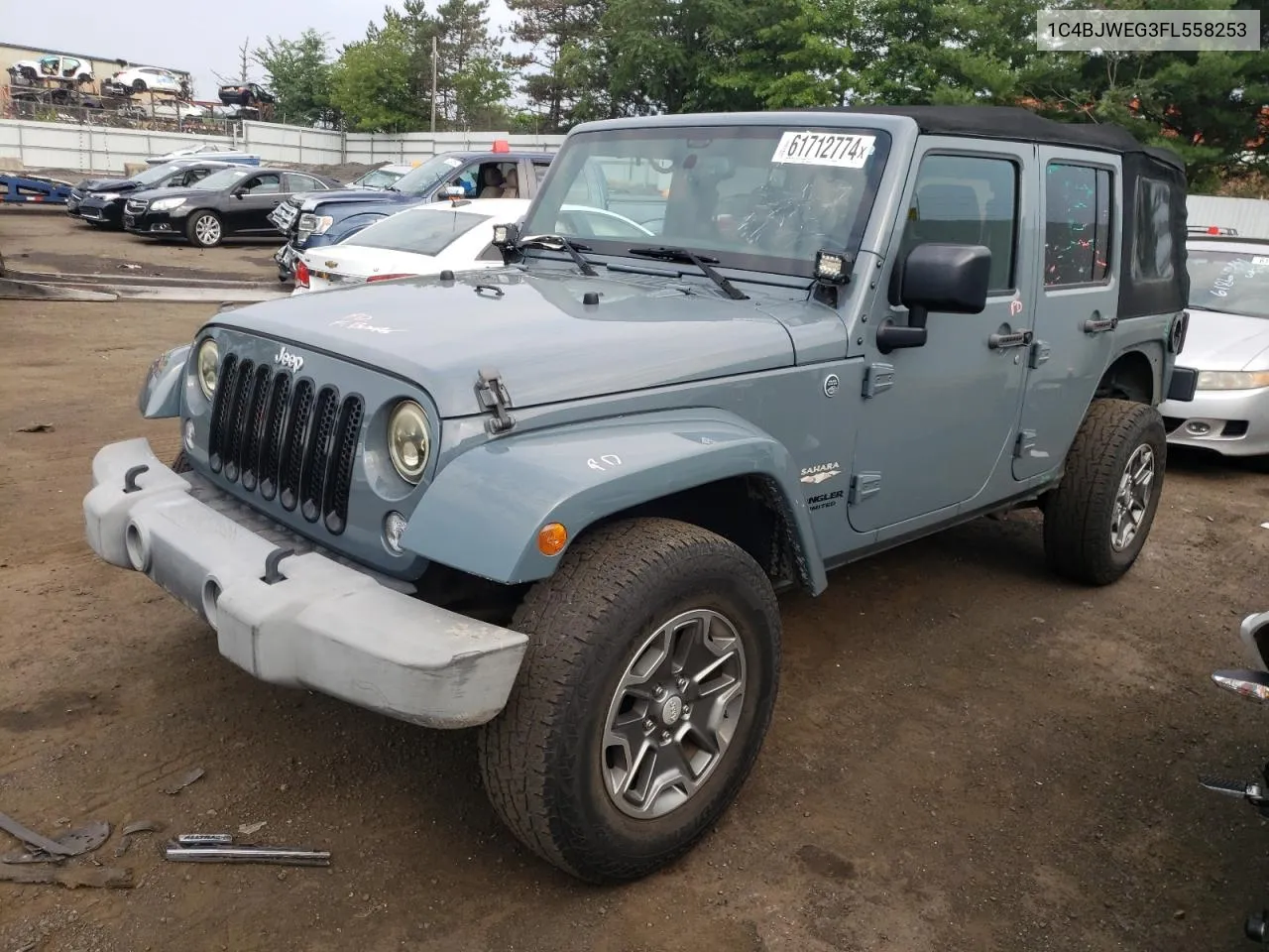 2015 Jeep Wrangler Unlimited Sahara VIN: 1C4BJWEG3FL558253 Lot: 61712774