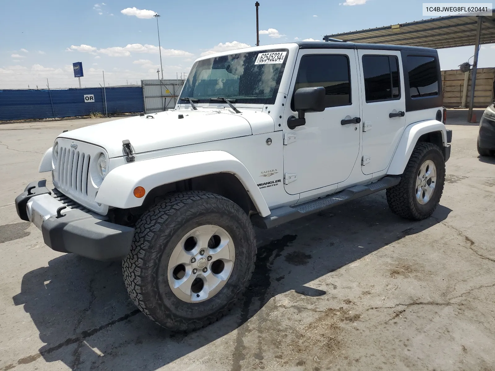 2015 Jeep Wrangler Unlimited Sahara VIN: 1C4BJWEG8FL620441 Lot: 62545234