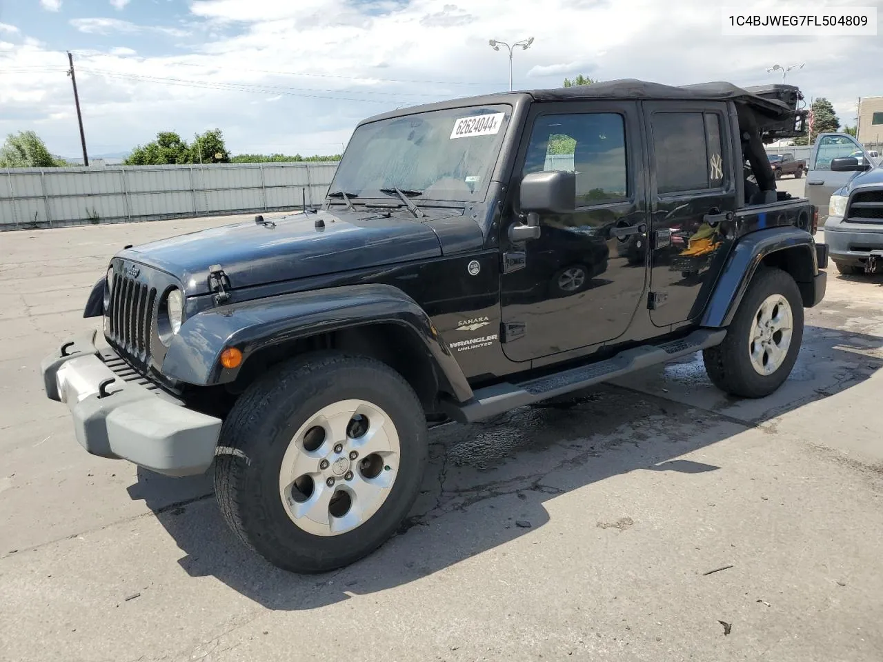 2015 Jeep Wrangler Unlimited Sahara VIN: 1C4BJWEG7FL504809 Lot: 62624044