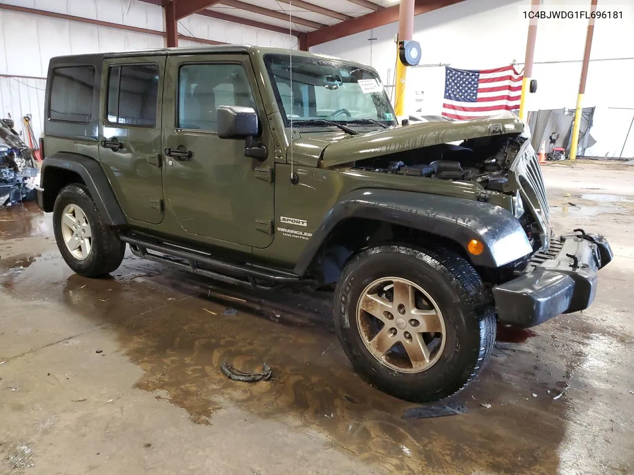 2015 Jeep Wrangler Unlimited Sport VIN: 1C4BJWDG1FL696181 Lot: 62685864