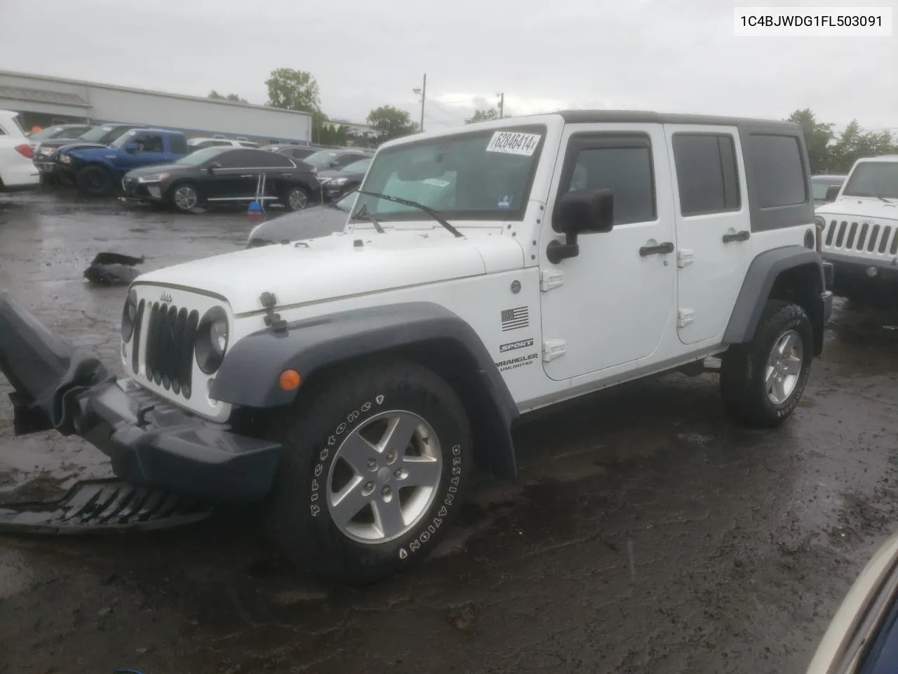 2015 Jeep Wrangler Unlimited Sport VIN: 1C4BJWDG1FL503091 Lot: 62846414