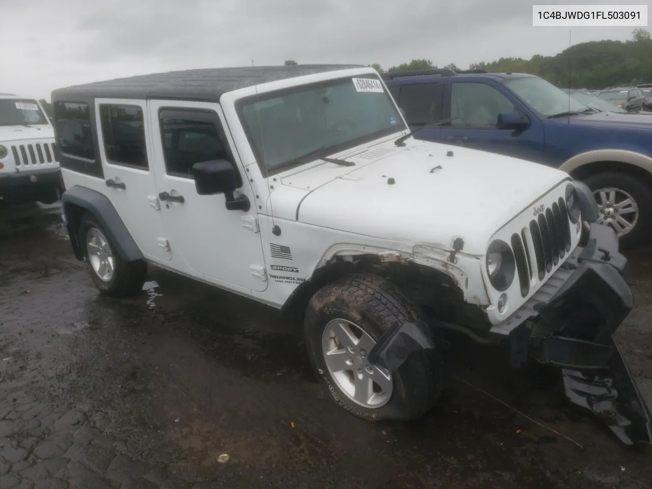 2015 Jeep Wrangler Unlimited Sport VIN: 1C4BJWDG1FL503091 Lot: 62846414