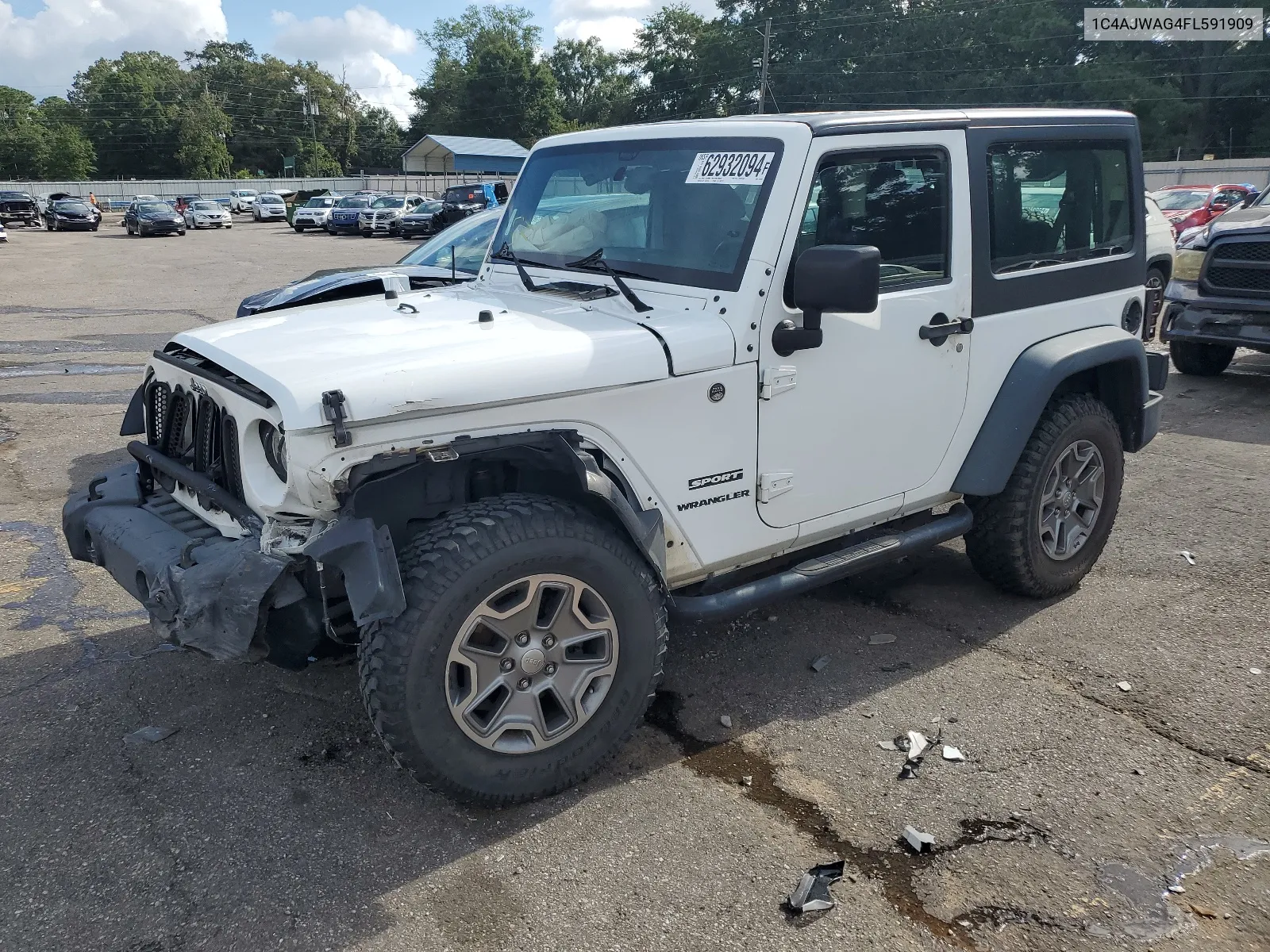 2015 Jeep Wrangler Sport VIN: 1C4AJWAG4FL591909 Lot: 62932094