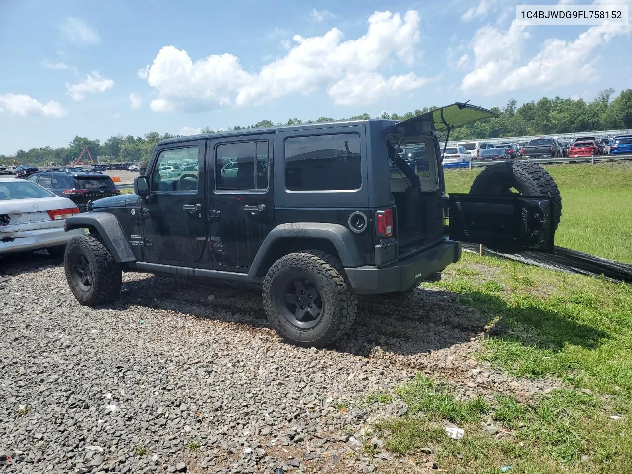 2015 Jeep Wrangler Unlimited Sport VIN: 1C4BJWDG9FL758152 Lot: 63086204