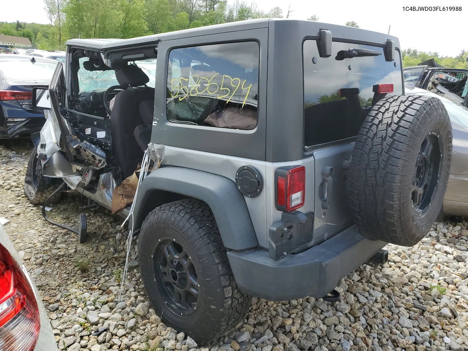 2015 Jeep Wrangler Unlimited Sport VIN: 1C4BJWDG3FL619988 Lot: 63184884