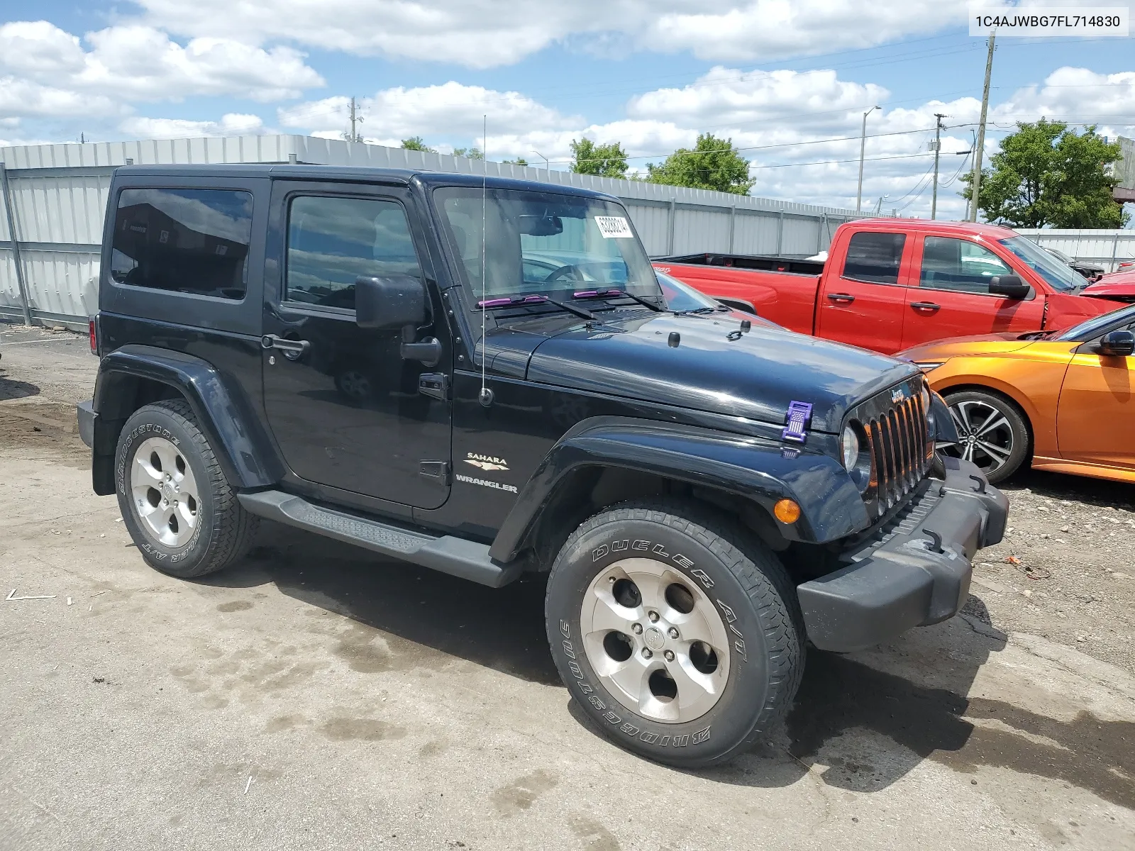 2015 Jeep Wrangler Sahara VIN: 1C4AJWBG7FL714830 Lot: 63288214