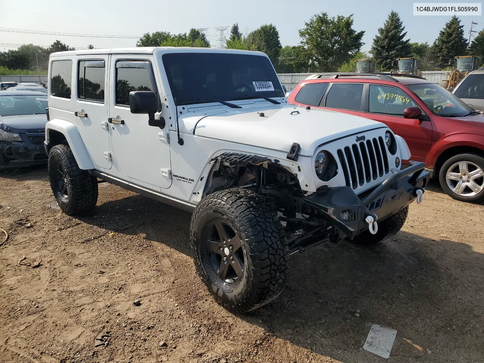 2015 Jeep Wrangler Unlimited Sport VIN: 1C4BJWDG1FL505990 Lot: 63886884