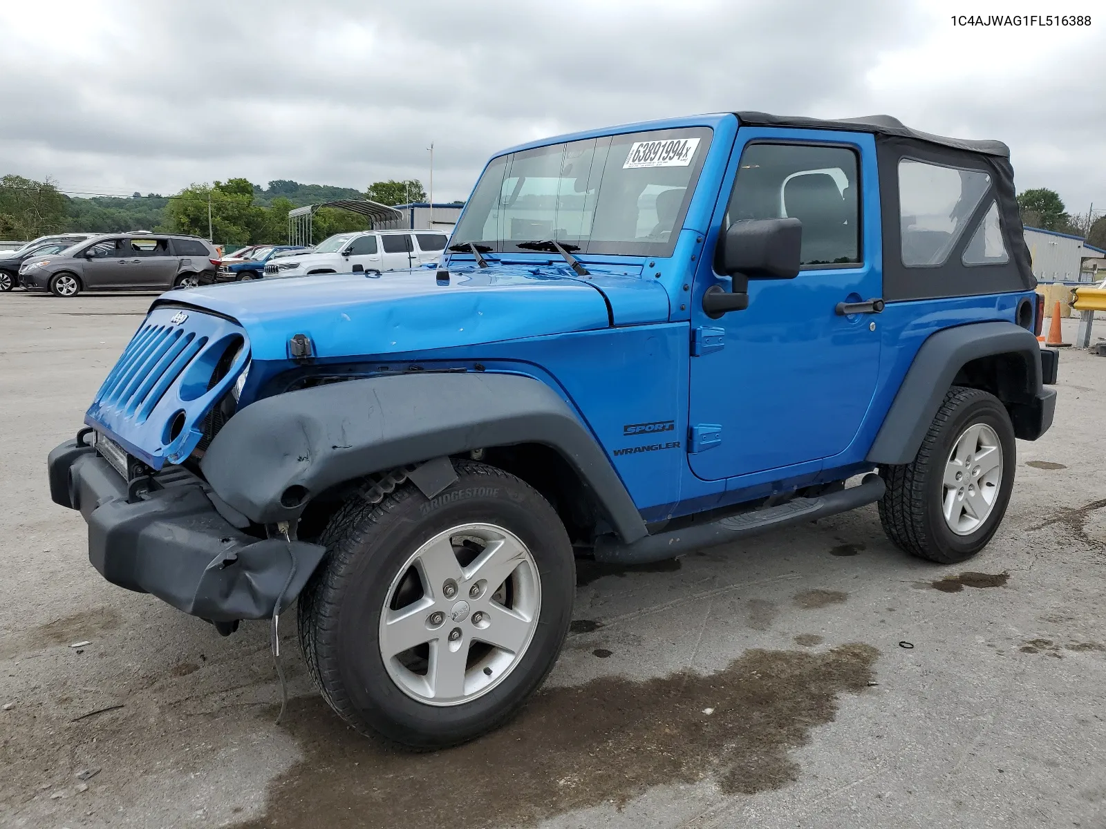 2015 Jeep Wrangler Sport VIN: 1C4AJWAG1FL516388 Lot: 63891994