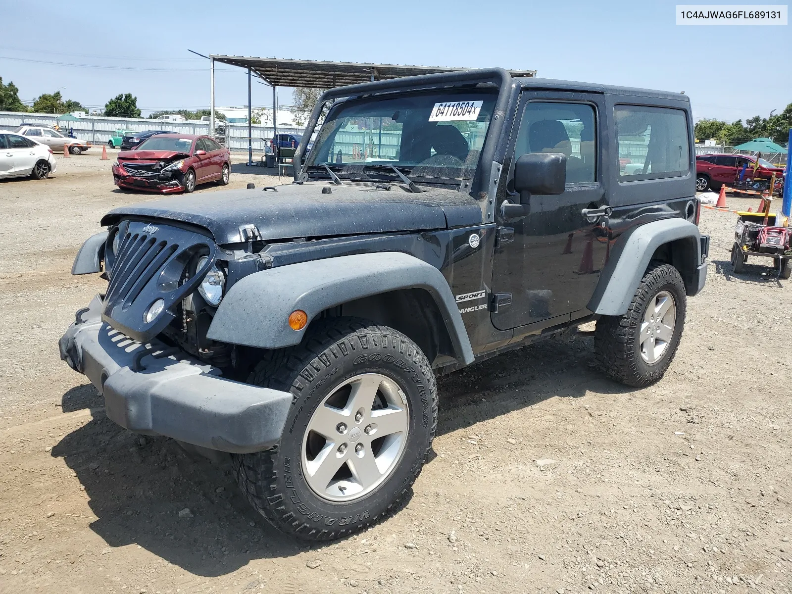 2015 Jeep Wrangler Sport VIN: 1C4AJWAG6FL689131 Lot: 64118504