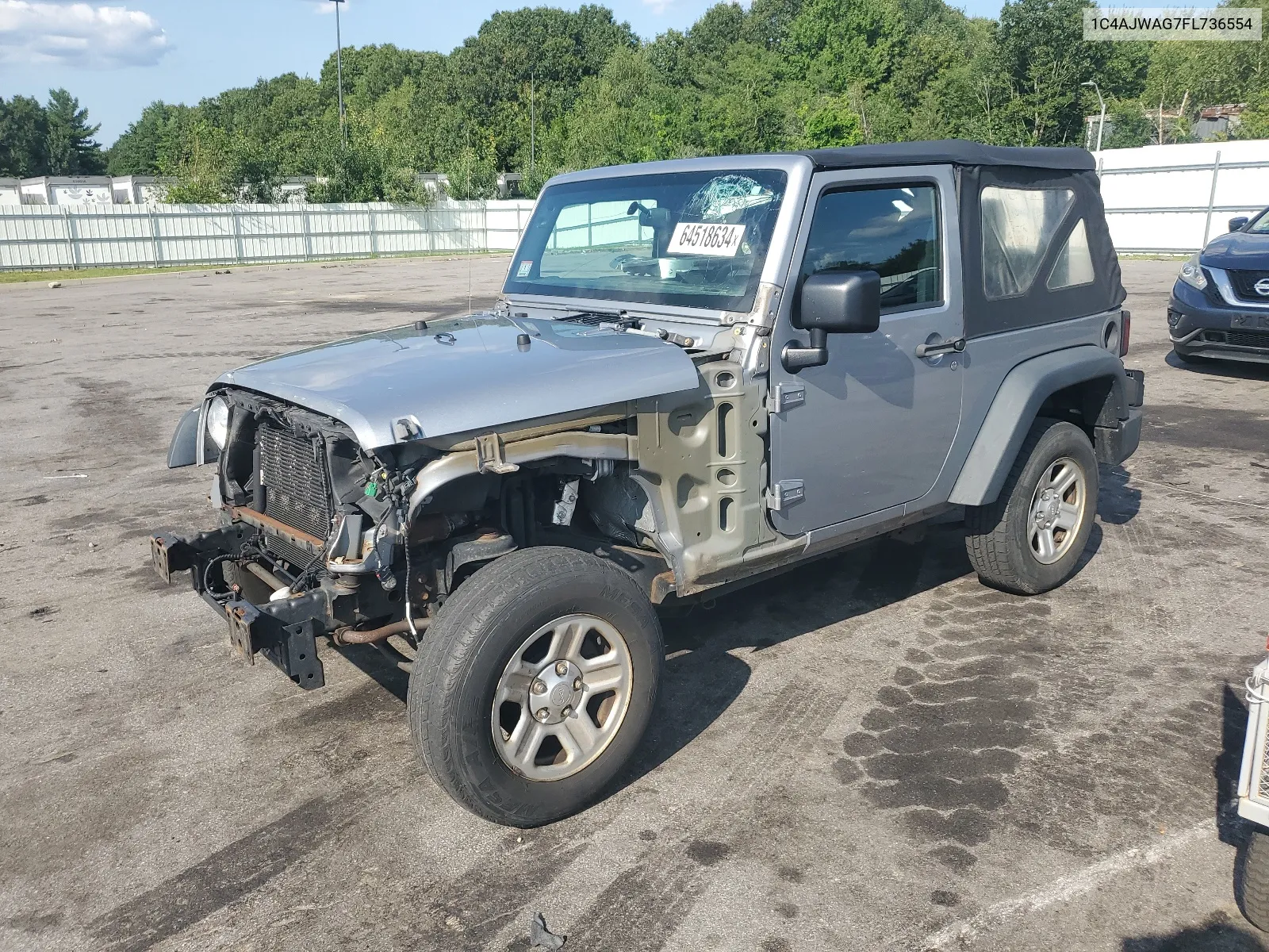 2015 Jeep Wrangler Sport VIN: 1C4AJWAG7FL736554 Lot: 64518634