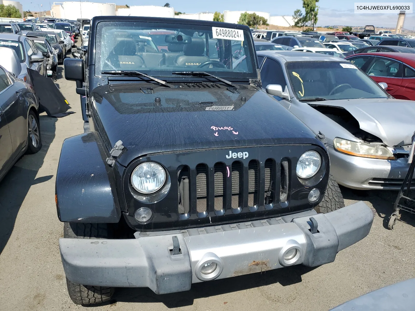 2015 Jeep Wrangler Unlimited Sahara VIN: 1C4HJWEGXFL690033 Lot: 64988024