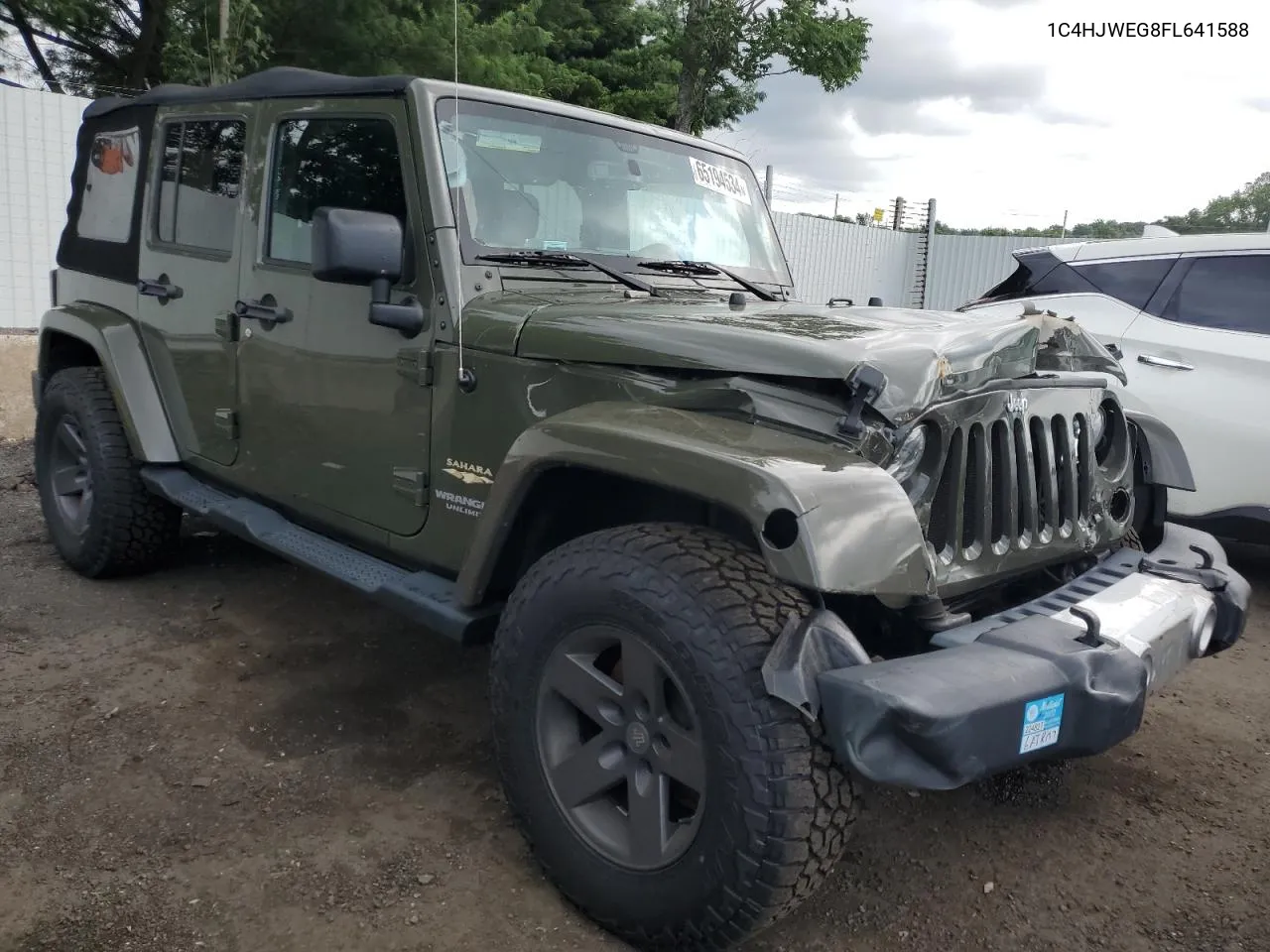 2015 Jeep Wrangler Unlimited Sahara VIN: 1C4HJWEG8FL641588 Lot: 65194534