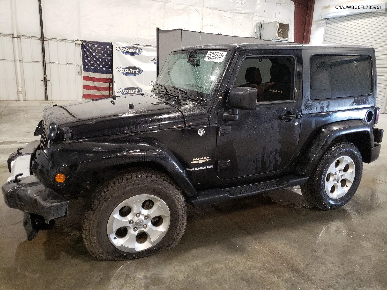 2015 Jeep Wrangler Sahara VIN: 1C4AJWBG6FL735961 Lot: 65202314