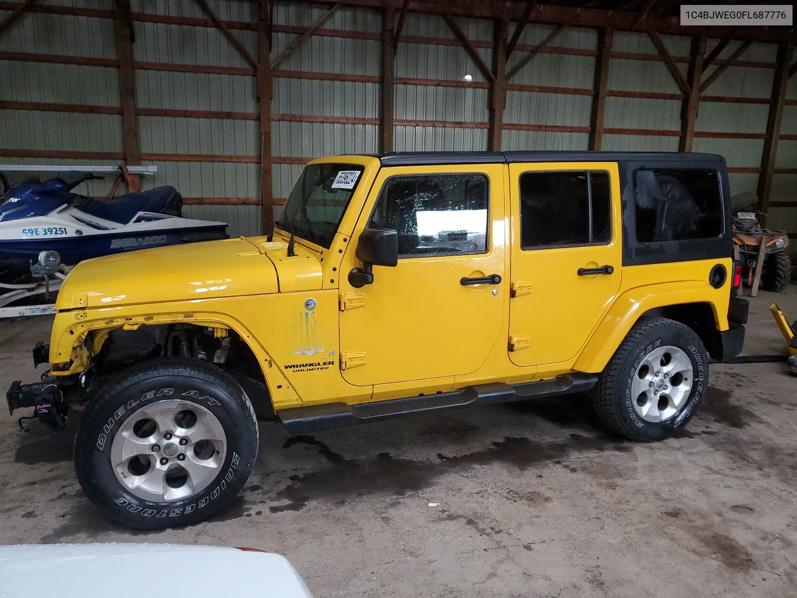 1C4BJWEG0FL687776 2015 Jeep Wrangler Unlimited Sahara