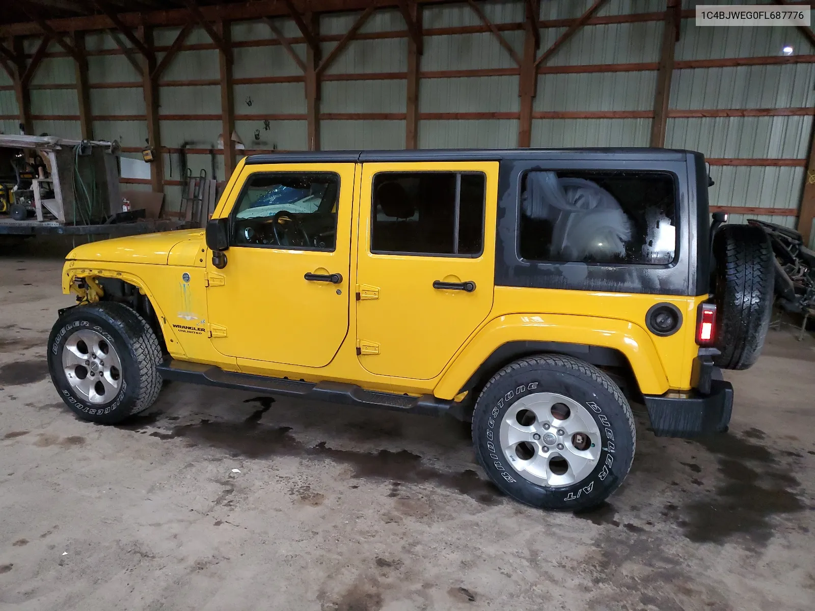 2015 Jeep Wrangler Unlimited Sahara VIN: 1C4BJWEG0FL687776 Lot: 65396224