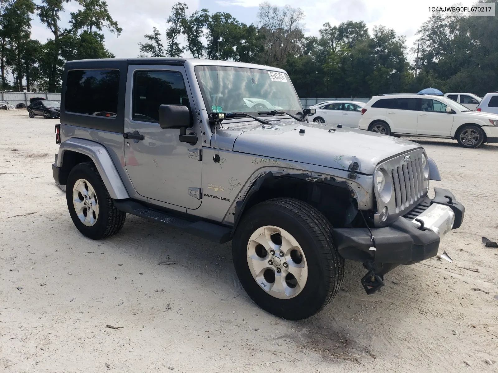 1C4AJWBG0FL670217 2015 Jeep Wrangler Sahara