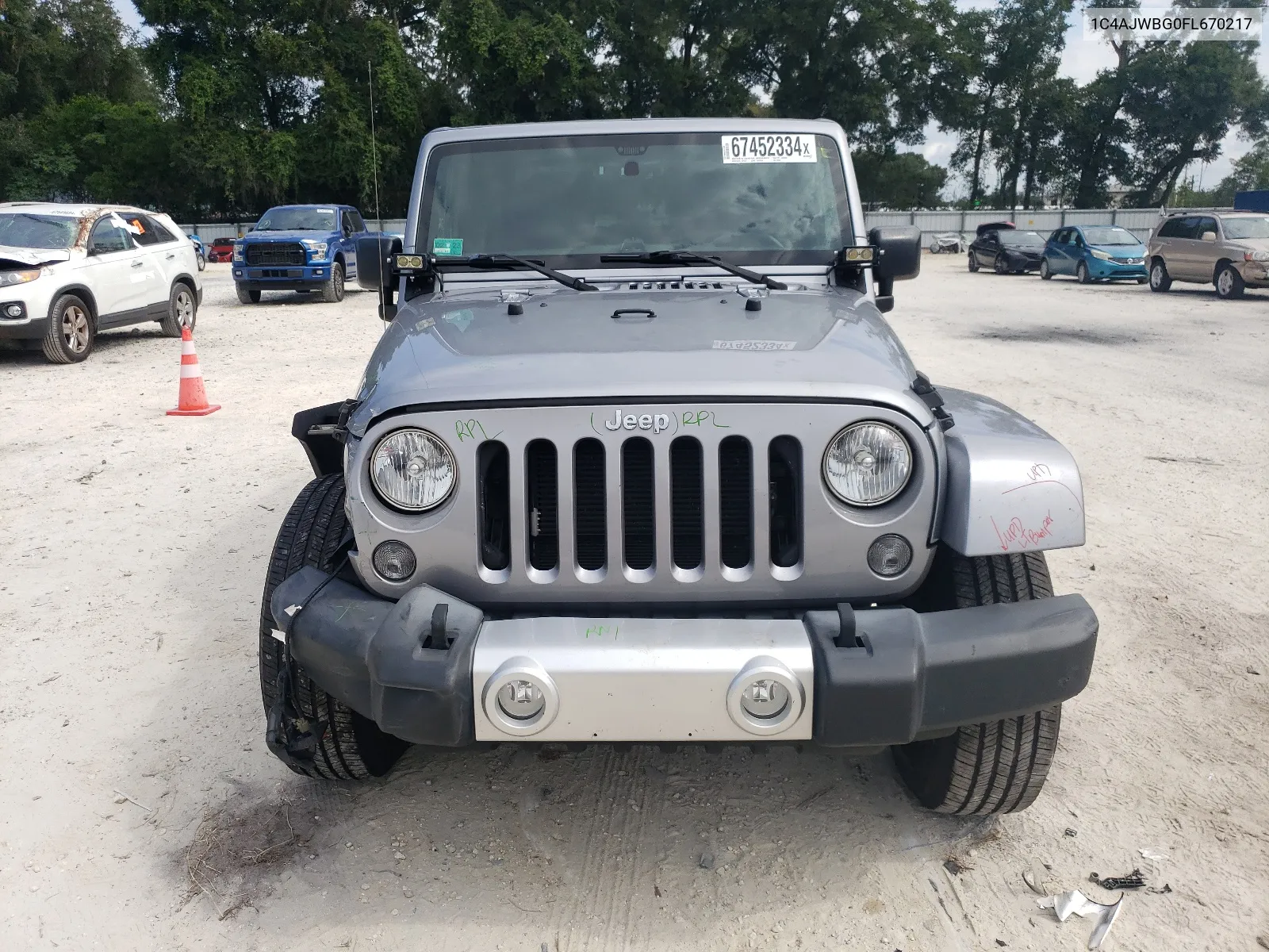 1C4AJWBG0FL670217 2015 Jeep Wrangler Sahara