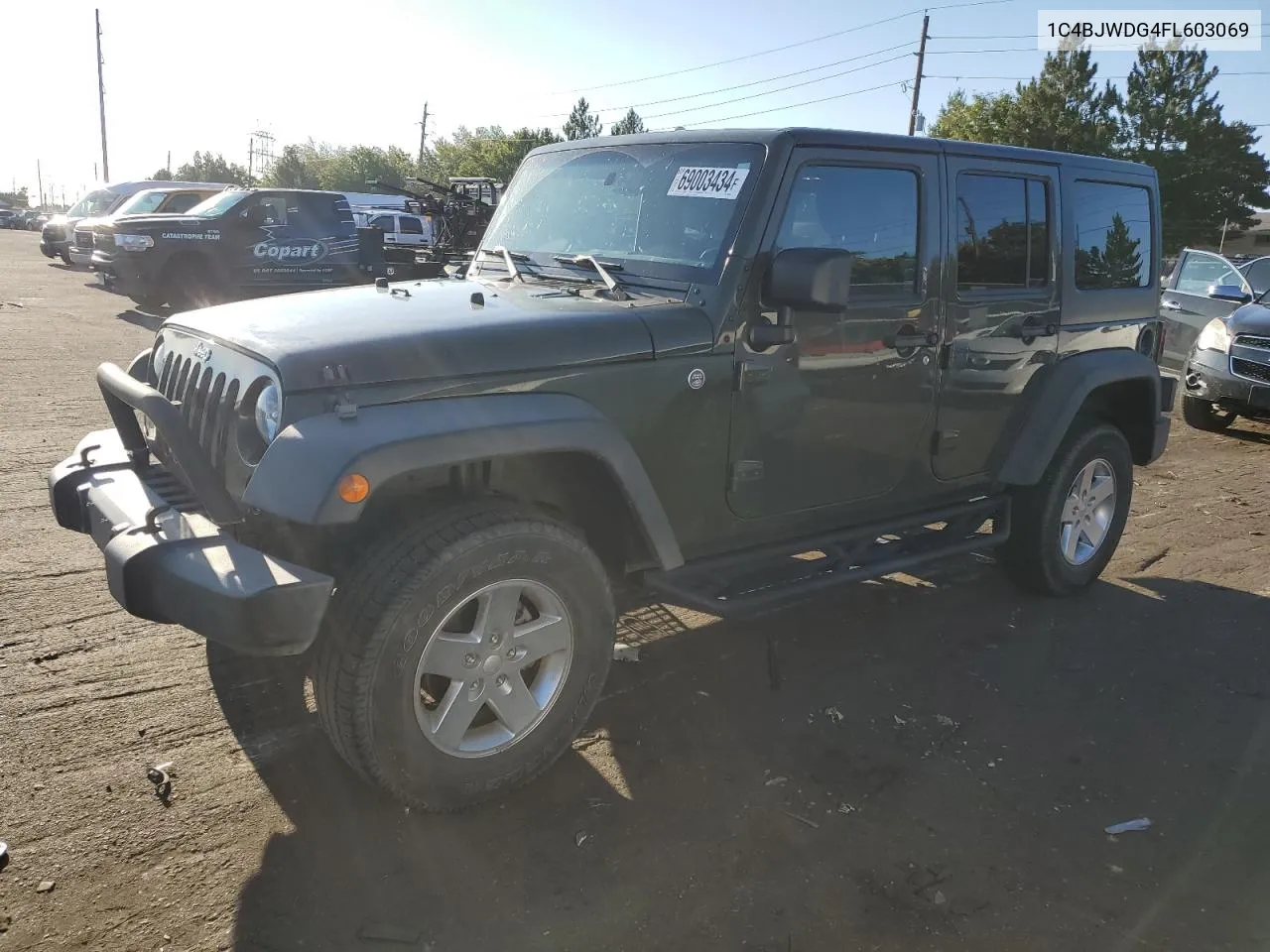 2015 Jeep Wrangler Unlimited Sport VIN: 1C4BJWDG4FL603069 Lot: 69003434