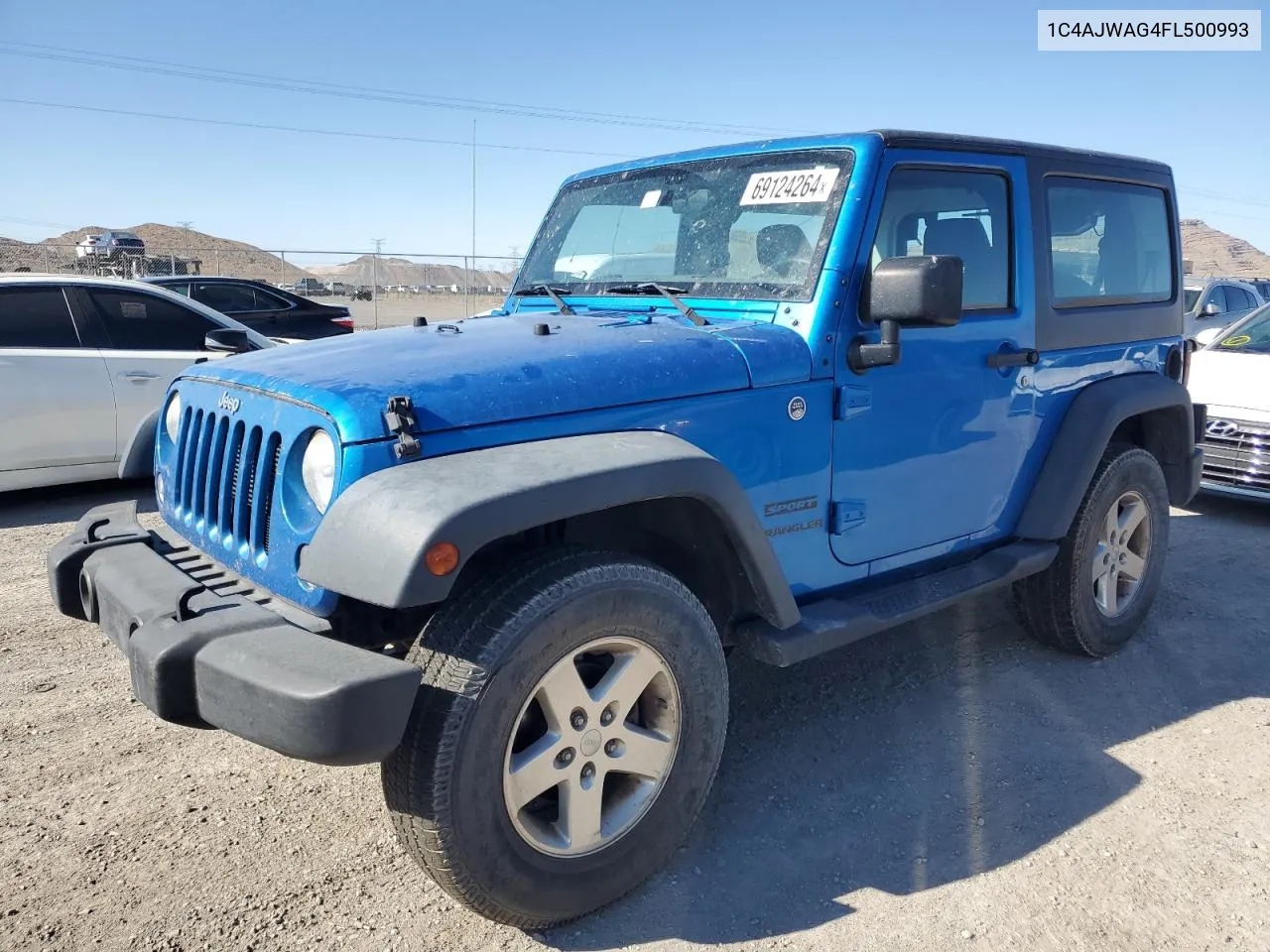 2015 Jeep Wrangler Sport VIN: 1C4AJWAG4FL500993 Lot: 69124264