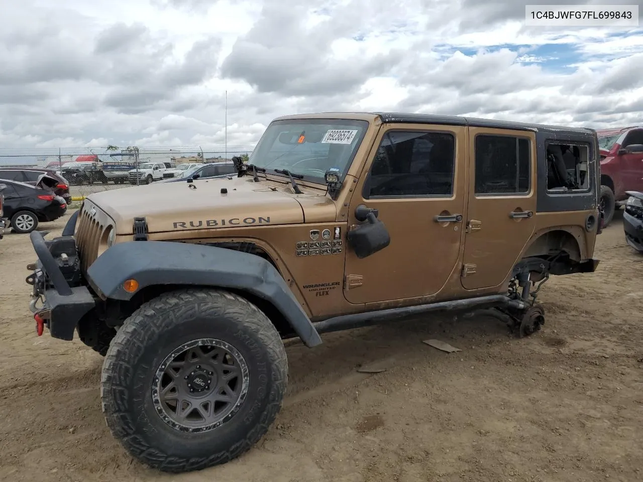 2015 Jeep Wrangler Unlimited Rubicon VIN: 1C4BJWFG7FL699843 Lot: 69236574