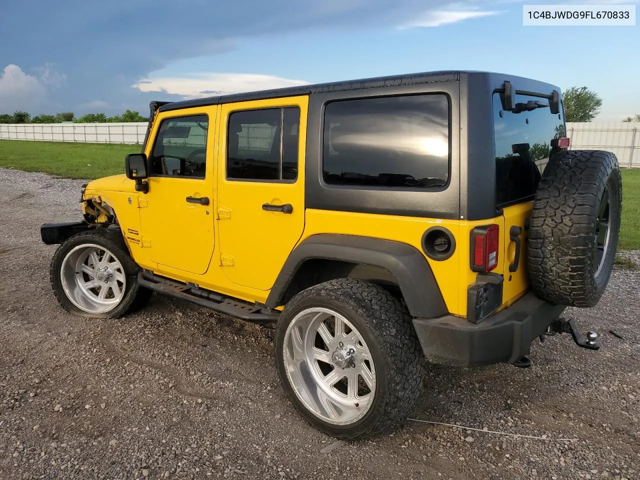 2015 Jeep Wrangler Unlimited Sport VIN: 1C4BJWDG9FL670833 Lot: 69306254