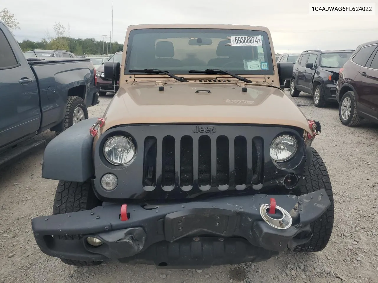 2015 Jeep Wrangler Sport VIN: 1C4AJWAG6FL624022 Lot: 69386874