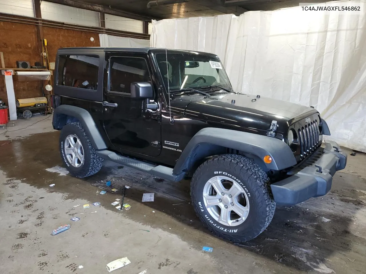 2015 Jeep Wrangler Sport VIN: 1C4AJWAGXFL546862 Lot: 69580384