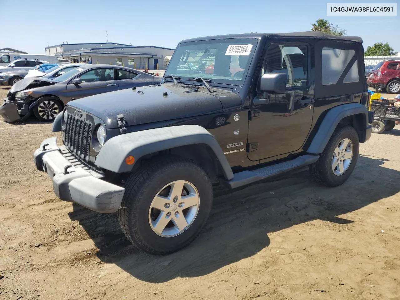 2015 Jeep Wrangler Sport VIN: 1C4GJWAG8FL604591 Lot: 69709384