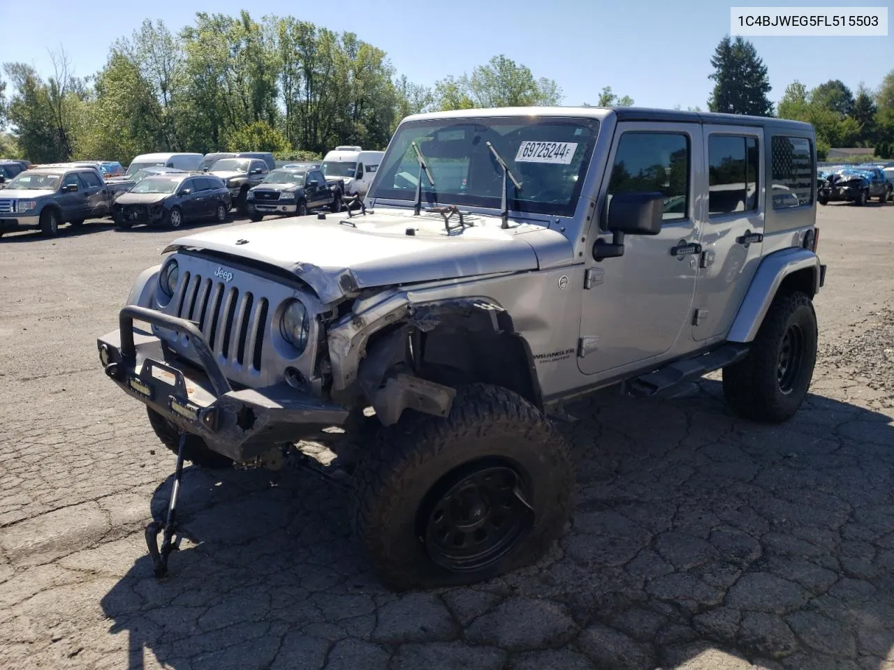 2015 Jeep Wrangler Unlimited Sahara VIN: 1C4BJWEG5FL515503 Lot: 69725244